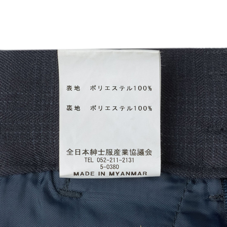 シルバーライン 【SILVER LINE】【秋冬】1釦パンツスーツ/ネイビー×チェック/ウォッシャブル/ウエストシャーリング/4S SUSTAINABILITY&ECOLOGY FABRIC/※パンツ裾上げ済仕様 紺中間