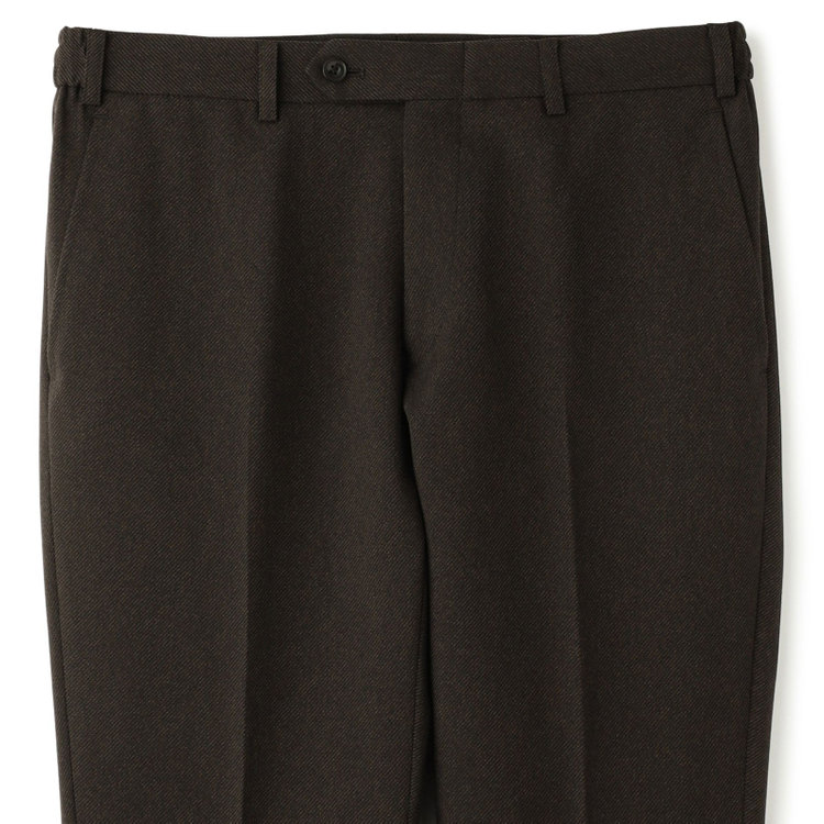 ブラックライン 【SLIM TAPERED_2】【年間】2釦シングルテーパードパンツスーツ 0タック/ブラウン/ウエストシャーリング/4S/※パンツ裾上げ済仕様 茶中間