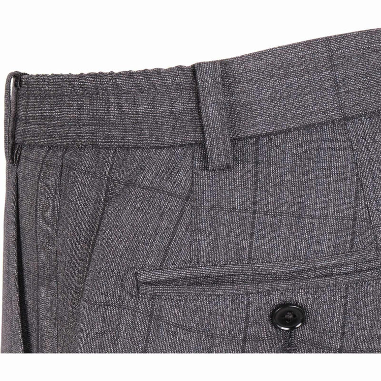 スーツセレクト 【WEB限定/OUTLET】【SLIM TAPERED_2】【春夏】2釦シングルスーツ 0タック/グレー×チェック/4S SUSTAINABILITY&ECOLOGY FABRIC グレー系(灰)