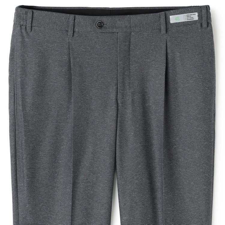 シルバーライン 【CLASSICO TAPERED】【春夏】1タックテーパードパンツ/グレー/ウエストシャーリング仕様/4S SUSTAINABILITY&ECOLOGY FABRIC/※裾直し必要 グレー中間