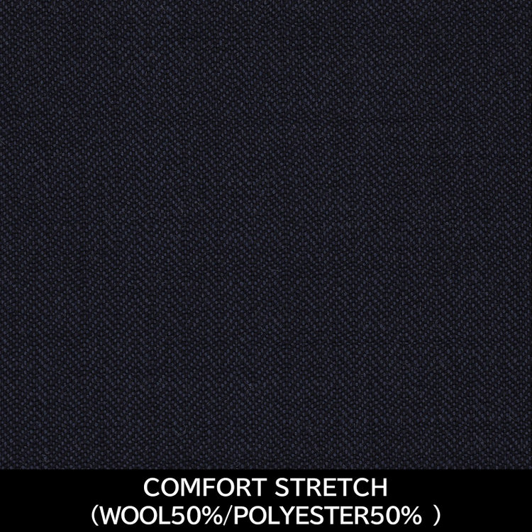 スーツセレクト 【国内縫製】【MEN'S】【パターンオーダー】【SLIM TAPERED】【秋冬】スーツ/ネイビー×シャドーストライプ/COMFORT STRETCH (WOOL50%/POLYESTER50%) ネイビー系(紺)