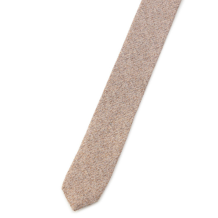 シルバーライン 【SILVER LINE】コットンシルクソリッド系ネクタイ 8.5cm幅/ベージュ/Finest fabrics by COMO ITALY その他