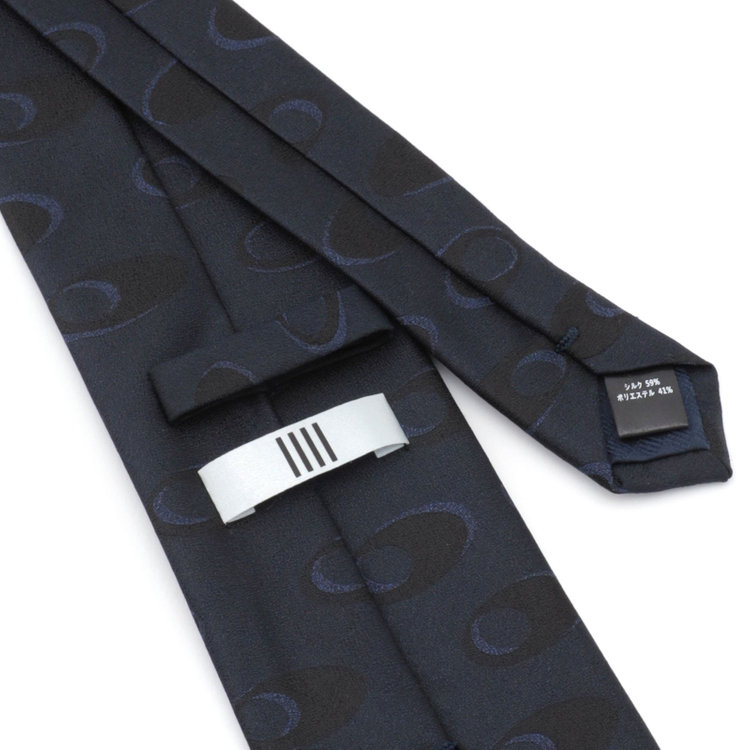 シルバーライン 【SILVER LINE】シルクブレンド小紋ネクタイ 8.0cm幅/ネイビー その他