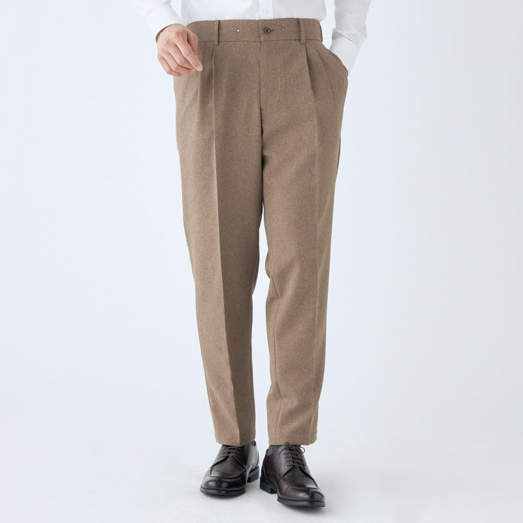 シルバーライン 【RBC】【春夏】3釦段返りシングルスーツ 2タック/ライトブラウン/パッチポケット/ドローコード&ウエストシャーリング/※パンツ裾上げ済仕様 茶淡色