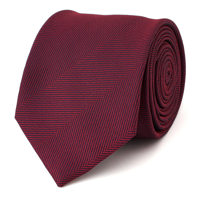 ブラックライン 【BLACK LINE】ポリエステルシャドーストライプネクタイ 7.5cm幅/ワイン/ウォッシャブル その他