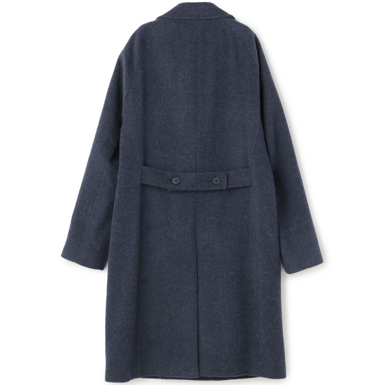 シルバーライン 【SL】ウールブレンド ラグランダブルチェスターコート/ネイビー/RE:NEWOOL/BISHU JAPAN 紺中間