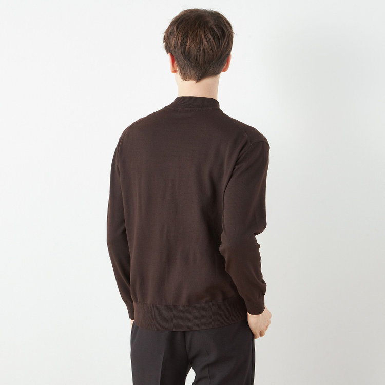 スーツセレクト 【RBC】BIZ KNIT モックネック/ブラウン 茶濃色
