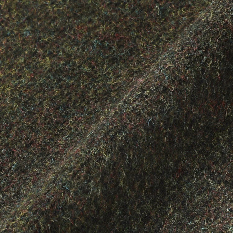 シルバーライン 【SL】ウールブレンド ラグランダブルチェスターコート/カーキ/RE:NEWOOL/BISHU JAPAN 緑中間