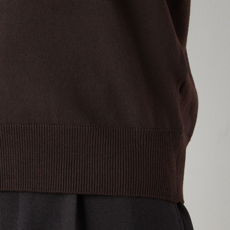 スーツセレクト 【RBC】BIZ KNIT モックネック/ブラウン 茶濃色