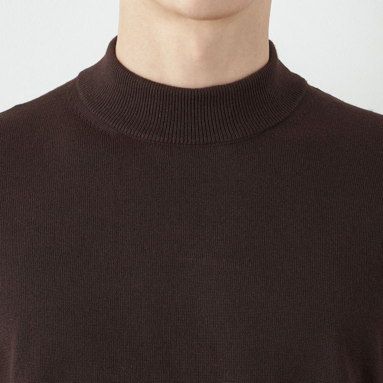 スーツセレクト 【RBC】BIZ KNIT モックネック/ブラウン 茶濃色