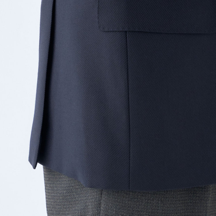 シルバーライン 【CLASSICO TAPERED】【秋冬】ウール6釦2掛けダブルジャケット/ネイビー/チェンジポケット/ゴールド釦/NEW ZEALAND WOOL 紺中間