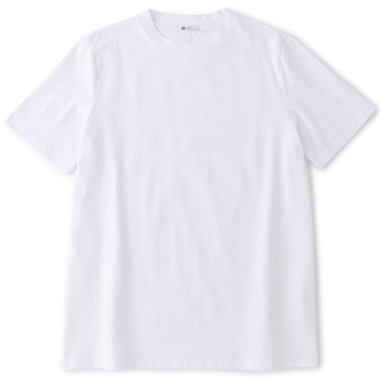 スーツセレクト 【RBC】【半袖】コットンクルーネックシャツ/ホワイト 白