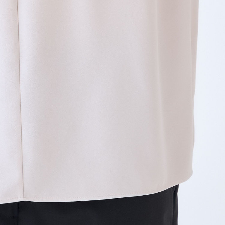 シルバーライン 【SILVER LINE/7分袖】前後2WAYクルーネックプルオーバー/ベージュ/「ウォッシャブル可能」「2WAYストレッチ」「防シワ」「UV加工」「接触冷感」 茶淡色