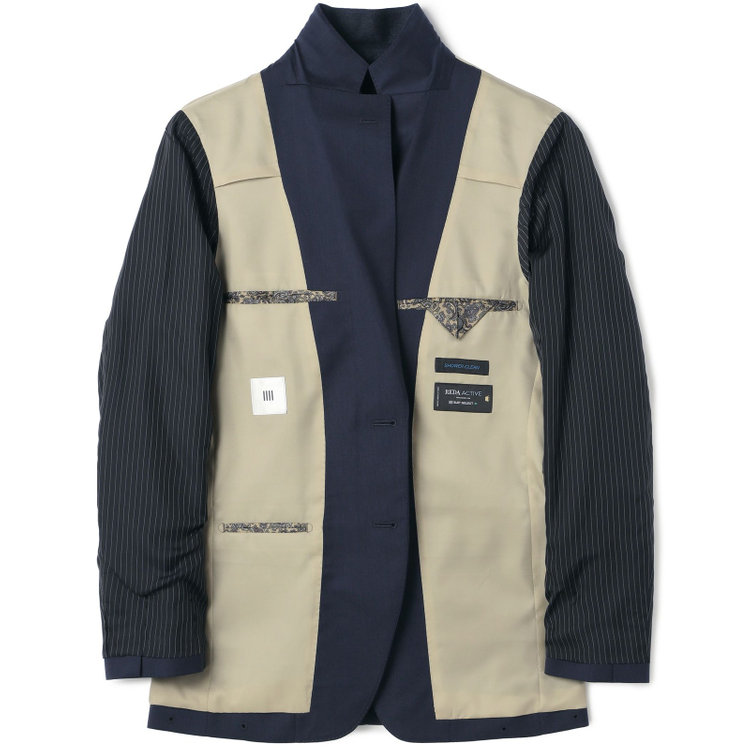 シルバーライン 【発送在庫あり】【CLASSICO TAPERED】【春夏】2釦シングルスーツ 1タック/ネイビー/ウエストムーブ/REDA ACTIVE/NEW ZEALAND MERINO/SHOWER CLEAN/※パンツ裾上げ済仕様 紺濃色