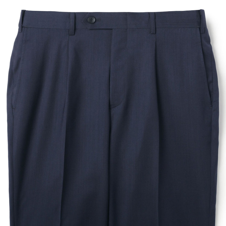 シルバーライン 【発送在庫あり】【CLASSICO TAPERED】【春夏】2釦シングルスーツ 1タック/ネイビー/ウエストムーブ/REDA ACTIVE/NEW ZEALAND MERINO/SHOWER CLEAN/※パンツ裾上げ済仕様 紺濃色