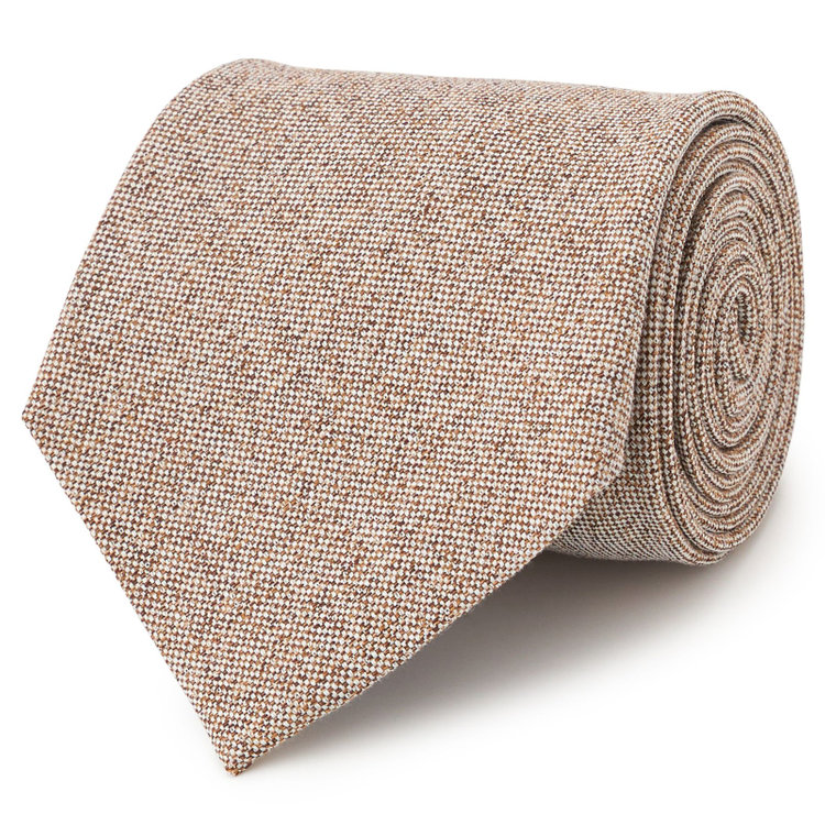 シルバーライン 【SILVER LINE】コットンシルクソリッド系ネクタイ 8.5cm幅/ベージュ/Finest fabrics by COMO ITALY その他