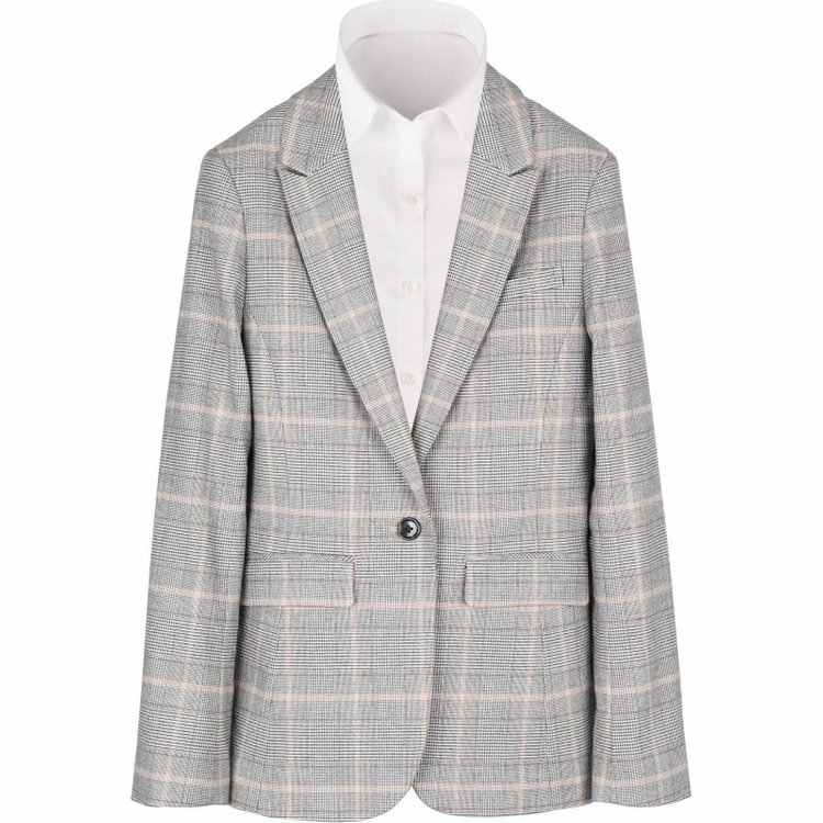 スーツセレクト 【WEB限定/OUTLET】【NEO-SL】【秋冬】ウールブレンド1釦ジャケット/グレー＆ベージュ×チェック グレー系(灰)