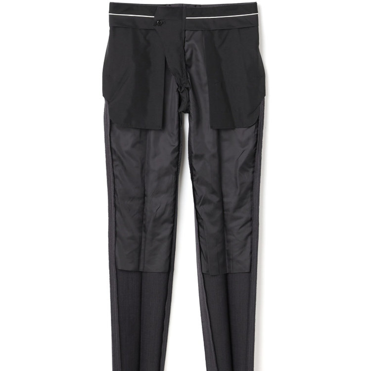 ブラックライン 【発送在庫あり】【SLIM TAPERED_2】【年間】2釦シングルリバーシブルスリーピーススーツ 0タック/グレー/NEW ZEALAND WOOL MIX/※裾上げ必要 グレー濃色