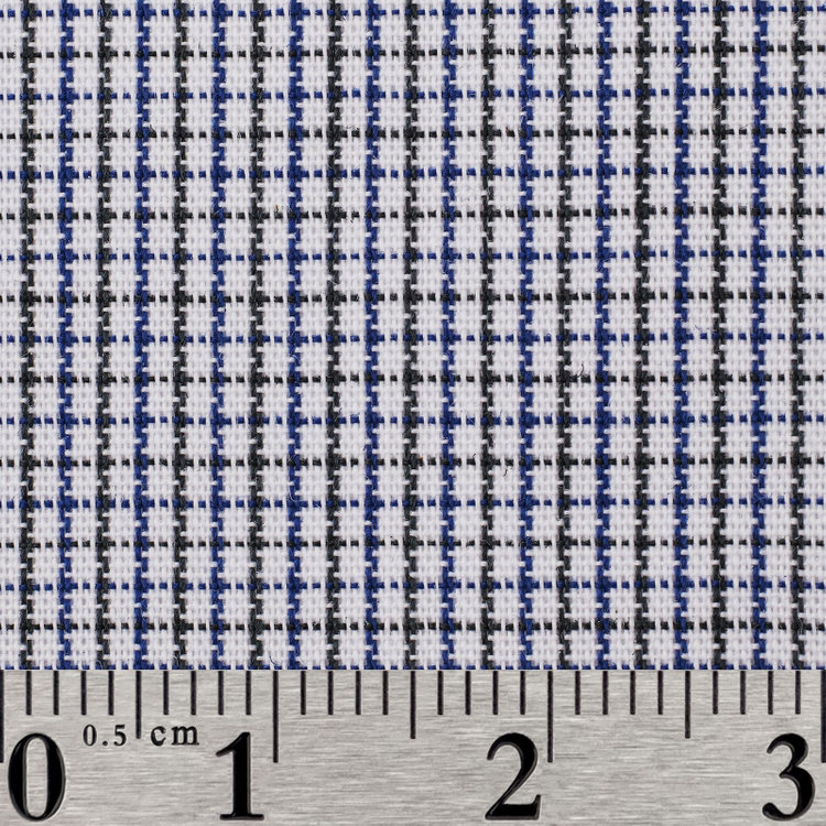 スーツセレクト 【国内縫製】【パターンオーダー】【形態安定】ワイシャツ/ネイビーチェック(POLYESTER65%/COTTON35%/) ネイビー系(紺)