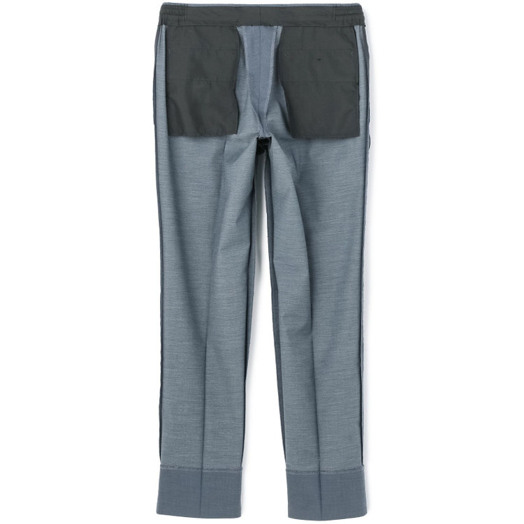 ブラックライン 【SLIM TAPERED_2】【春夏】2釦シングルスーツ 0タック/ブルー/ウエストシャーリング/4S SUSTAINABILITY&ECOLOGY FABRIC/ウォッシャブル/※パンツ裾上げ済仕様 緑中間