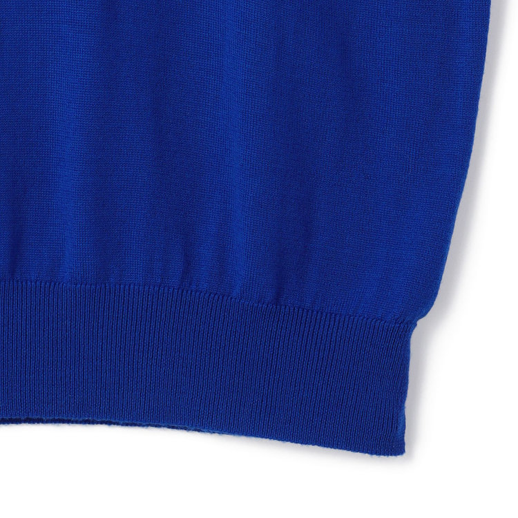 スーツセレクト 【発送在庫あり】【RBC】【秋冬】ウールタートルネックニットセーター/ブルー/ZEGNA BARUFFA/マシンウォッシャブル 青中間