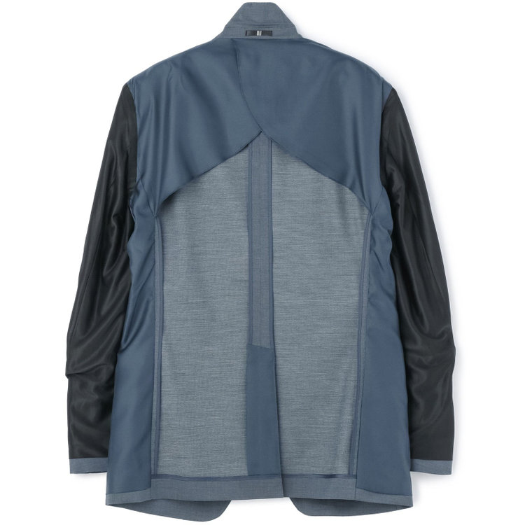 ブラックライン 【SLIM TAPERED_2】【春夏】2釦シングルスーツ 0タック/ブルー/ウエストシャーリング/4S SUSTAINABILITY&ECOLOGY FABRIC/ウォッシャブル/※パンツ裾上げ済仕様 緑中間