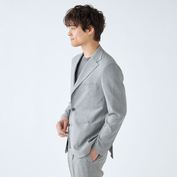 シルバーライン 【発送在庫あり】【RBC】【春夏】3釦段返りジャケット/グレー/パッチポケット グレー淡色