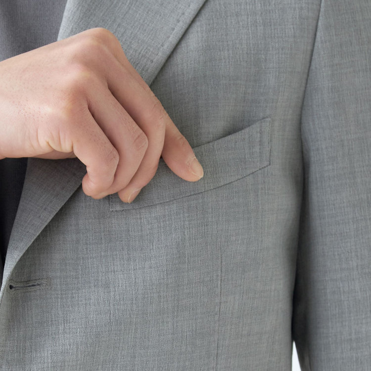 シルバーライン 【発送在庫あり】【RBC】【春夏】3釦段返りジャケット/グレー/パッチポケット グレー淡色