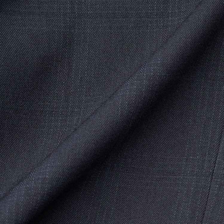 シルバーライン 【SILVER LINE】【秋冬】1釦パンツスーツ/ネイビー×チェック/ウォッシャブル/ウエストシャーリング/4S SUSTAINABILITY&ECOLOGY FABRIC/※パンツ裾上げ済仕様 紺中間