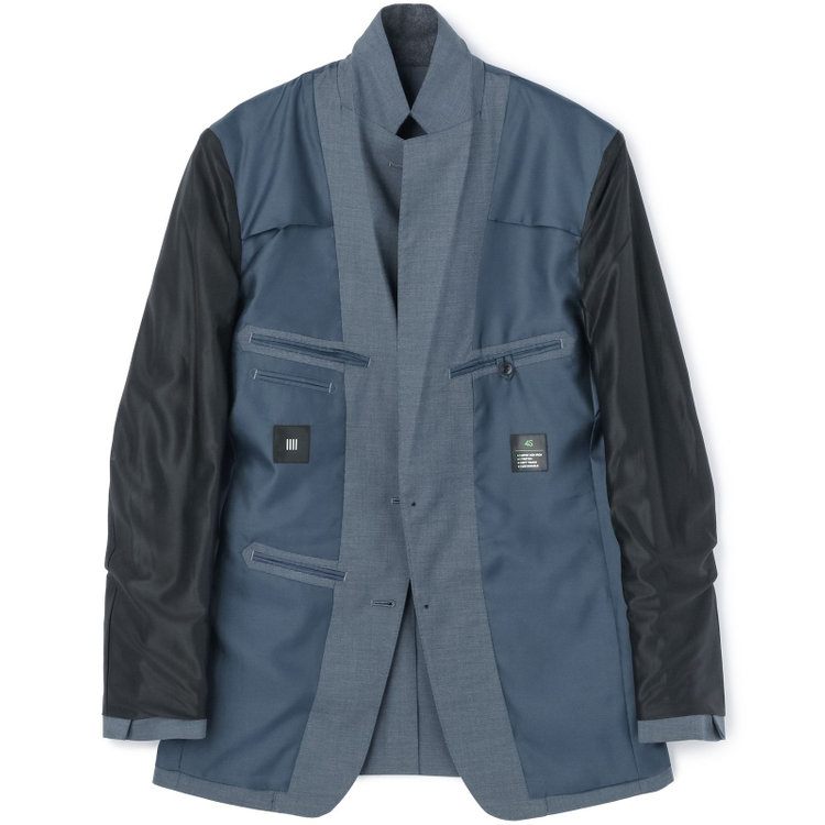 ブラックライン 【SLIM TAPERED_2】【春夏】2釦シングルスーツ 0タック/ブルー/ウエストシャーリング/4S SUSTAINABILITY&ECOLOGY FABRIC/ウォッシャブル/※パンツ裾上げ済仕様 緑中間