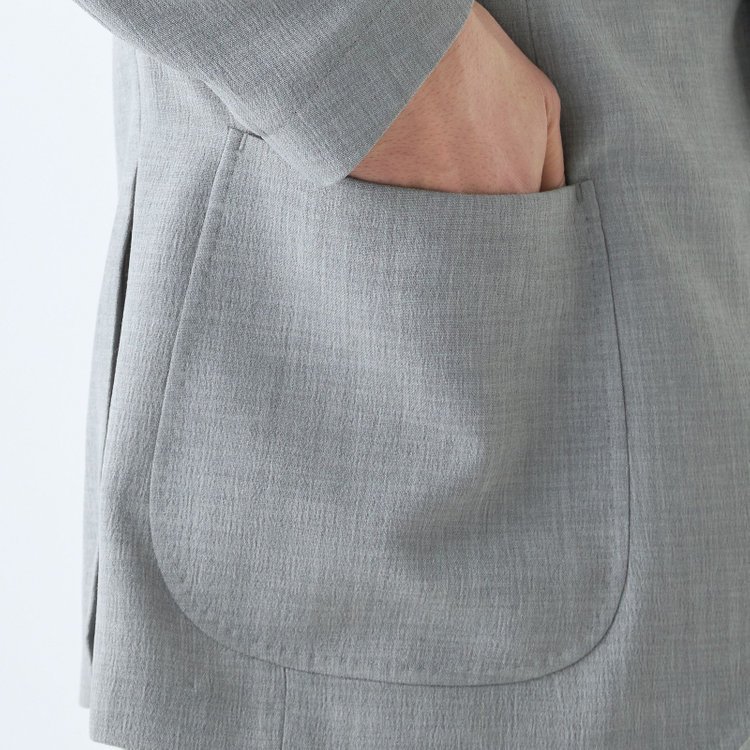 シルバーライン 【発送在庫あり】【RBC】【春夏】3釦段返りジャケット/グレー/パッチポケット グレー淡色