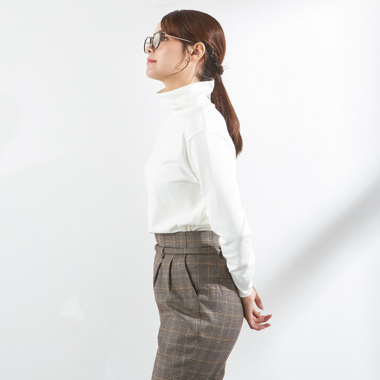 シルバーライン 【SILVER LINE】【秋冬】オフタートルカットソー/ホワイト 白