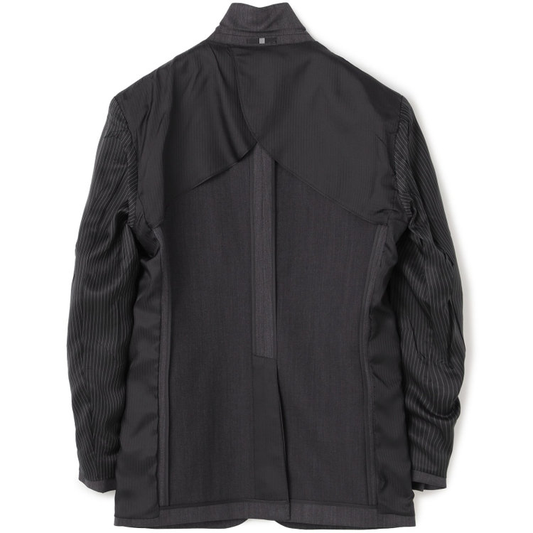 ブラックライン 【発送在庫あり】【SLIM TAPERED_2】【年間】2釦シングルリバーシブルスリーピーススーツ 0タック/グレー/NEW ZEALAND WOOL MIX/※裾上げ必要 グレー濃色