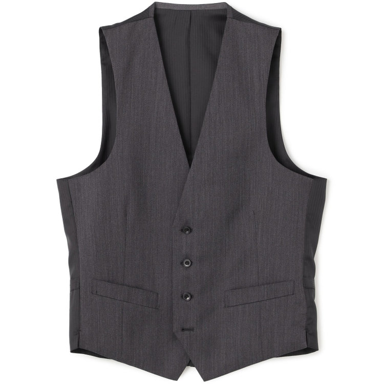 ブラックライン 【発送在庫あり】【SLIM TAPERED_2】【年間】2釦シングルリバーシブルスリーピーススーツ 0タック/グレー/NEW ZEALAND WOOL MIX/※裾上げ必要 グレー濃色