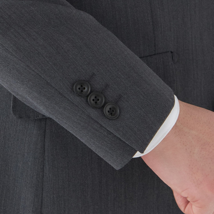 ブラックライン 【発送在庫あり】【SLIM TAPERED_2】【年間】2釦シングルリバーシブルスリーピーススーツ 0タック/グレー/NEW ZEALAND WOOL MIX/※裾上げ必要 グレー濃色