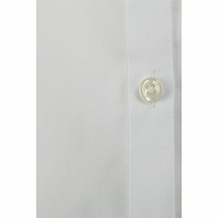 SUIT SELECT　アウトレット 【WEB限定/OUTLET/汚れ・キズ等有】【SL/長袖】スキッパーブラウス/ホワイト×ソリッド+UV CUT/STRETCH 白