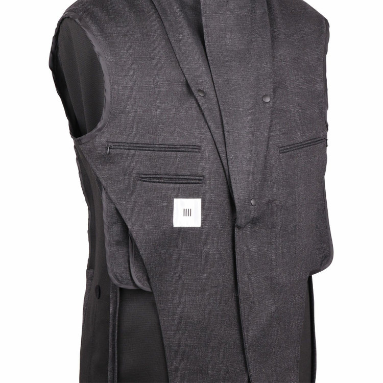 スーツセレクト 【WEB限定/OUTLET】【RBC】【年間】スペアパンツ付き/2WAYワイドラペル＆ノーカラー2釦シングルスーツ 1タック＆2タック/グレー×プレイド/ドローコード&ウエストシャーリング/※パンツ裾上げ済仕様/ウォッシャブル グレー系(灰)