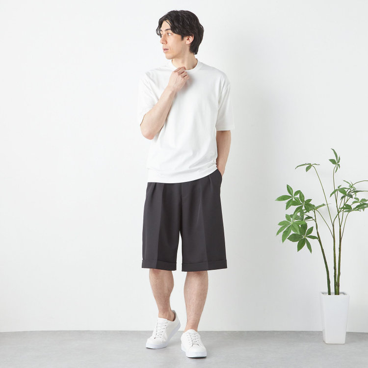 ブラックライン 「TailoredCasual」【春夏】ハーフレングスパンツ/ブラック 黒