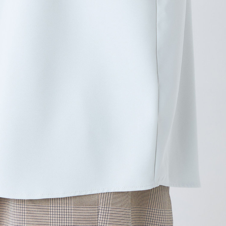 シルバーライン 【SILVER LINE/5分袖】バンドカラープルオーバー/ミント 緑淡色