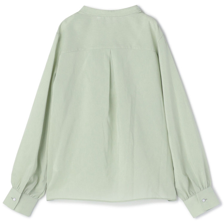 シルバーライン 【SL/長袖】バンドカラー比翼仕様/グリーン/「ストレッチ」「通気性」「吸水・速乾」 緑淡色