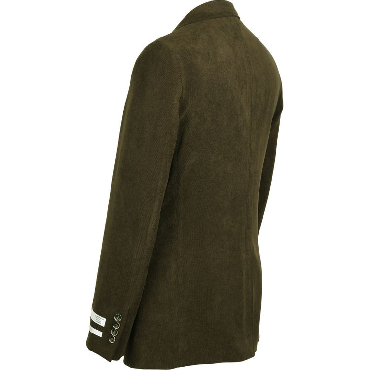 スーツセレクト 【WEB限定/OUTLET】【CLASSICO TAPERED】【秋冬】2釦ジャケット/カーキ×コーデュロイ/4S SUSTAINABLE グリーン系(緑)