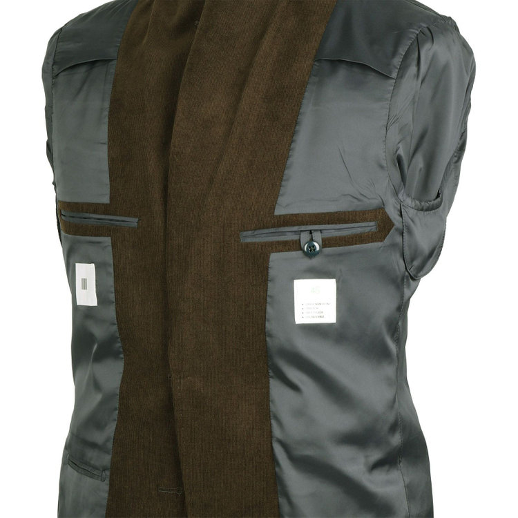 スーツセレクト 【WEB限定/OUTLET】【CLASSICO TAPERED】【秋冬】2釦ジャケット/カーキ×コーデュロイ/4S SUSTAINABLE グリーン系(緑)