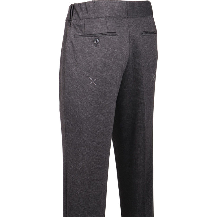 スーツセレクト 【WEB限定/OUTLET】【RBC】【年間】スペアパンツ付き/2WAYワイドラペル＆ノーカラー2釦シングルスーツ 1タック＆2タック/グレー×プレイド/ドローコード&ウエストシャーリング/※パンツ裾上げ済仕様/ウォッシャブル グレー系(灰)