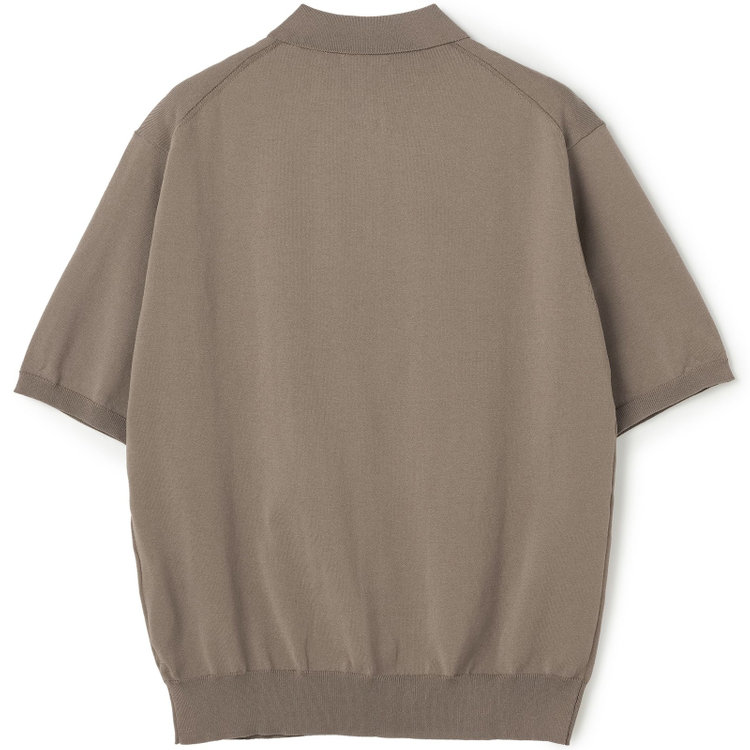 SUIT SELECT　アウトレット 【WEB限定/OUTLET/汚れ・キズ等有】【RBC】【5分袖】コットンブレンドレトロポロシャツ/ブラウン/マシンウォッシャブル 茶淡色