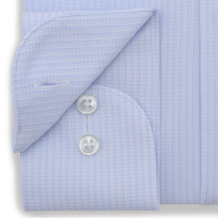 ブラックライン 【発送在庫あり】【BLACK LINE】ボタンダウンワイシャツ/ブルー＆ホワイト×ドビー/「4S」スーパーノンアイロン・ストレッチ 青濃色