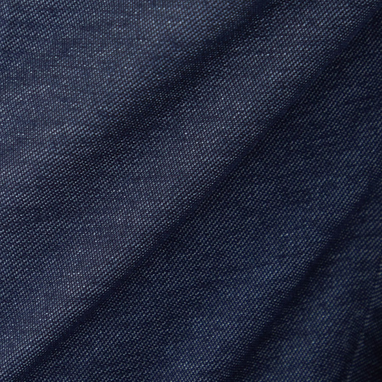 シルバーライン 【発送在庫あり】【CLASSICO TAPERED】【年間】コットンブレンド1タックテーパードパンツ/ネイビー×ソフトデニム/ウエストムーブ/※裾上げ済み仕様 紺中間