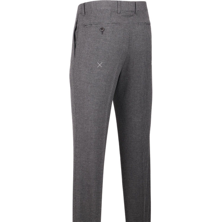 スーツセレクト 【発送在庫あり】【CLASSICO TAPERED】【春夏】2釦シングルスーツ 1タック/グレー＆ブラック×ハウンドトゥース/RE:NEWOOL グレー系(灰)