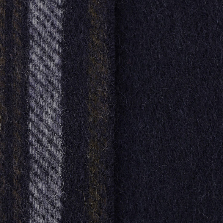 ソノタ  ウールカシミヤマフラー/ネイビー×チェック/ウォシャブル/30cm×170cm 紺中間