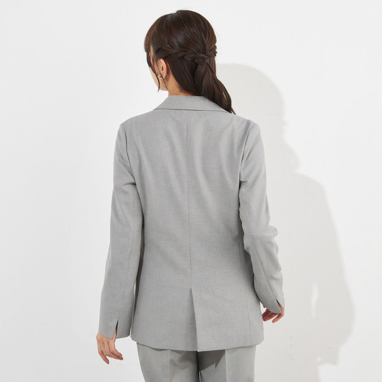 シルバーライン 【SILVER LINE】【年間】1釦シングルパンツスーツ/ライトグレー/ウォッシャブル/Naturemier/4S SUSTAINABILITY&ECOLOGY FABRIC/※パンツ裾上げ済仕様 グレー淡色