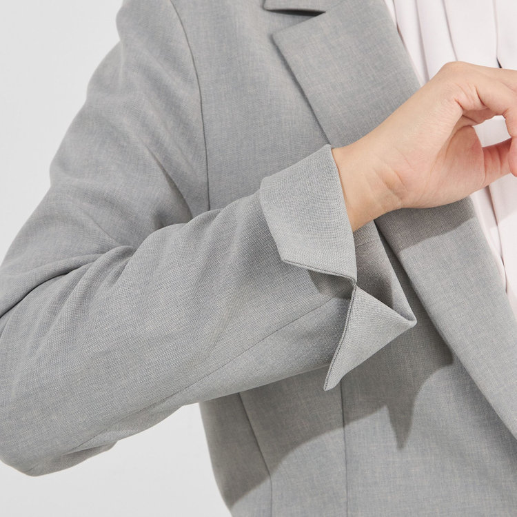 シルバーライン 【SILVER LINE】【年間】1釦シングルパンツスーツ/ライトグレー/ウォッシャブル/Naturemier/4S SUSTAINABILITY&ECOLOGY FABRIC/※パンツ裾上げ済仕様 グレー淡色